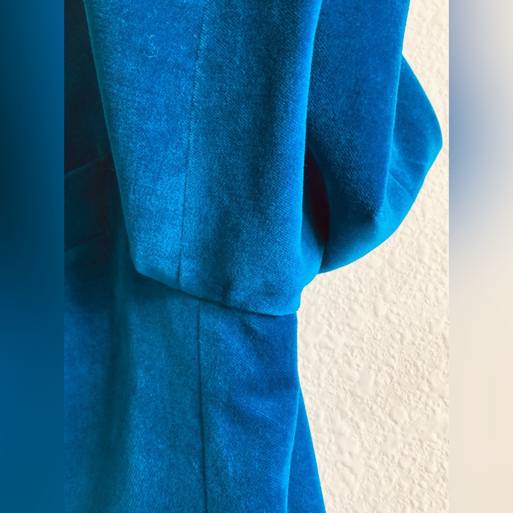 Tommy Hilfiger Deep Teal Velvet Blazer Slim Fit S/36 Black Lapel - Picture 4 of 16